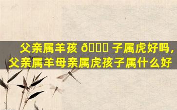 父亲属羊孩 🐝 子属虎好吗,父亲属羊母亲属虎孩子属什么好